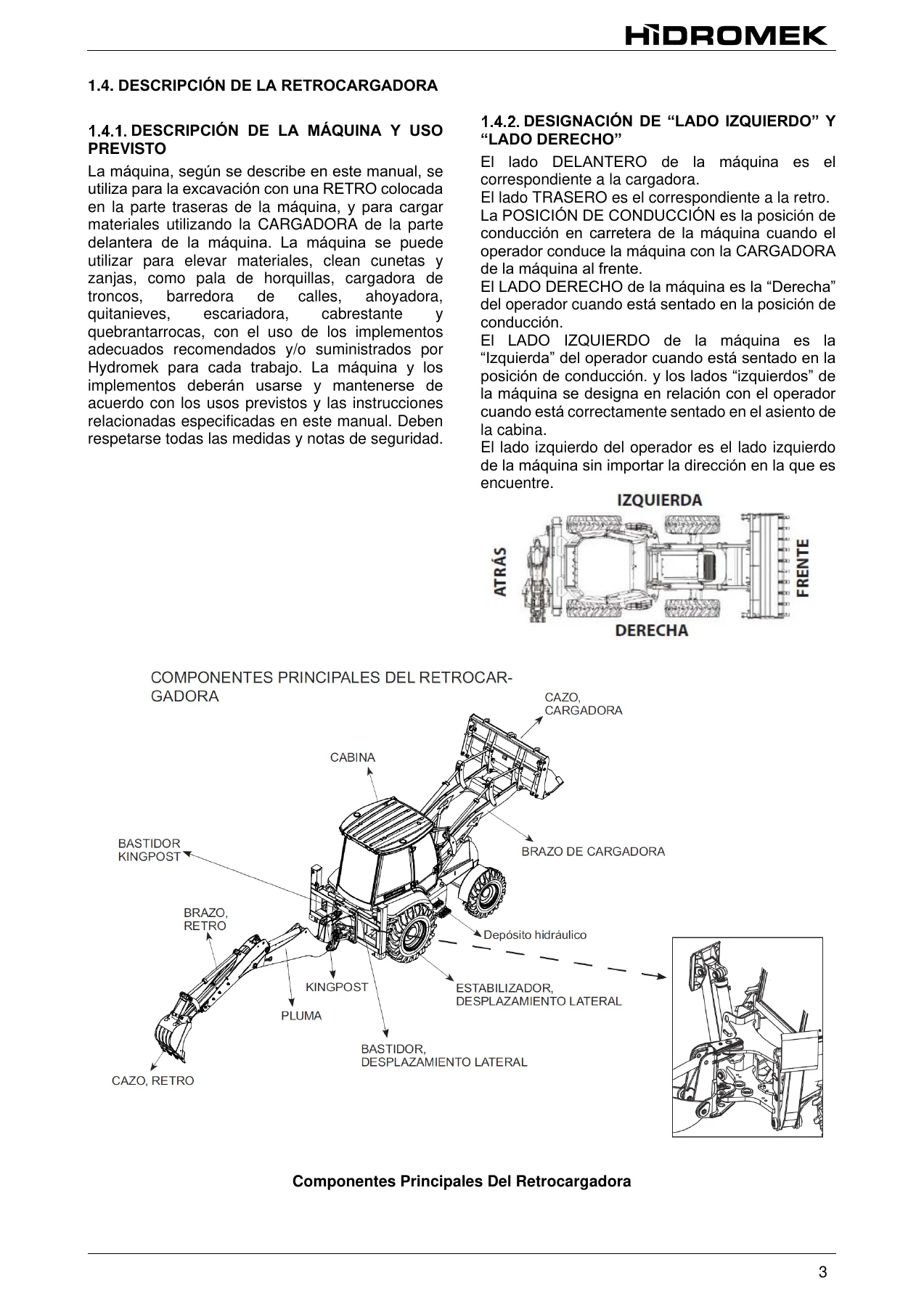 Manual de Operación y Mantenimiento Hidromek Supra Alpha Retroexcavadora HMK 102B / HMK 102S - Image 2