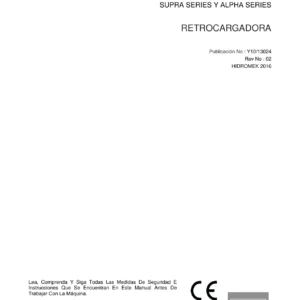 Manual de Operación y Mantenimiento Hidromek Supra Alpha Retroexcavadora HMK 102B / HMK 102S