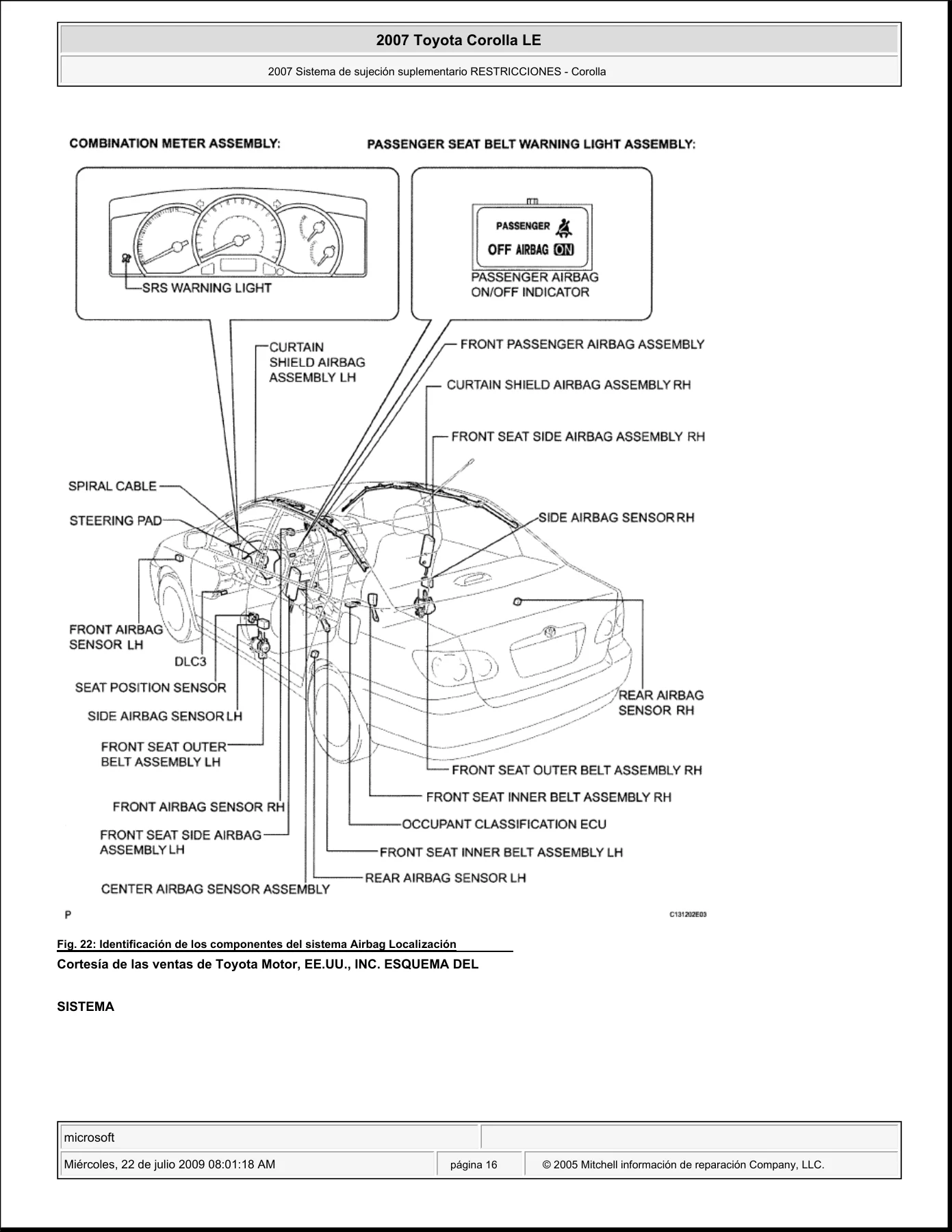 Manual de Reparación y Cableado Toyota Corolla 2007 - Taller, Servicio y Diagnóstico en PDF - Image 3