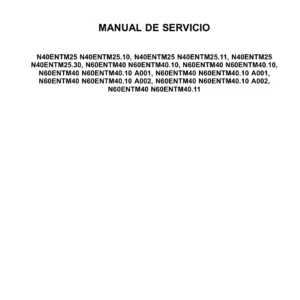 Manual de Servicio Iveco FPT N40ENTM25 y N60ENTM40 Motores Marinos - PDF