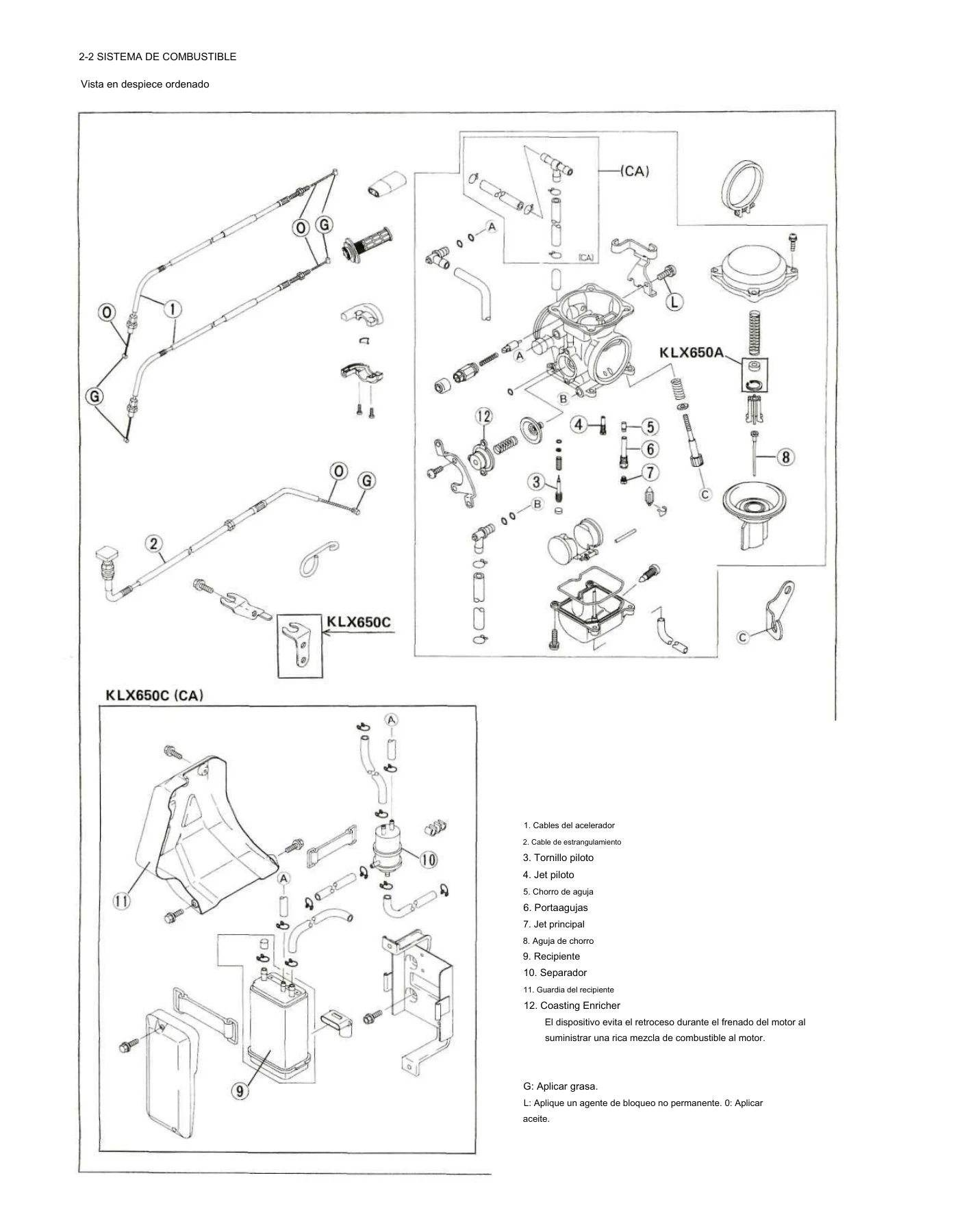 Manual de Servicio Kawasaki KLX650R KLX650 1993 - Descarga PDF Taller Completo - Image 2