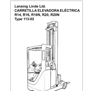Manual de Taller Lansing Linde R14 R16 R16N R20 R20N Type 113-02 - PDF