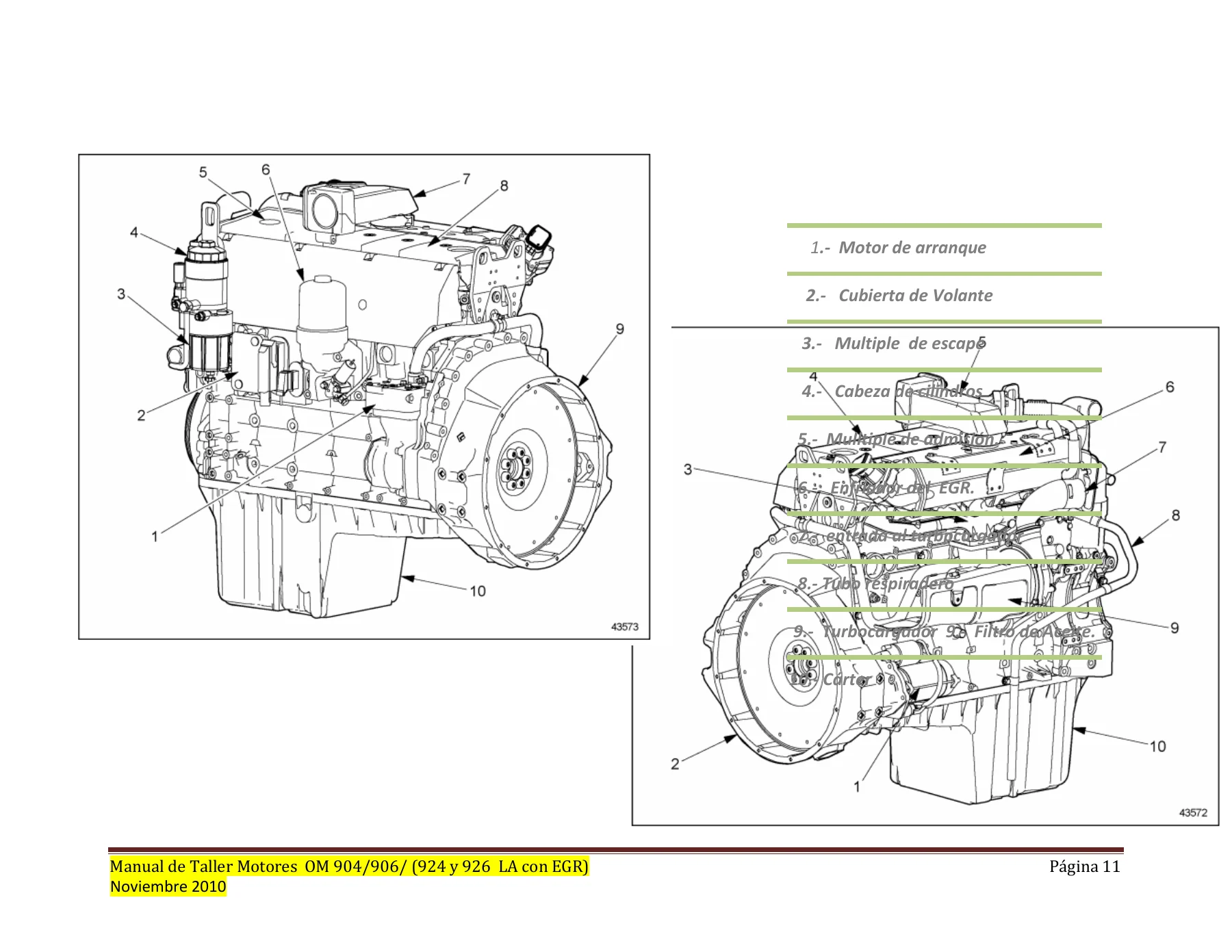 Manual de Taller Mercedes-Benz OM 904 OM 906 OM 924 OM 926 LA Serie 900/920 con EGR β Descarga PDF - Image 3