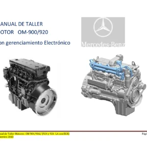 Manual de Taller Mercedes-Benz OM 904 OM 906 OM 924 OM 926 LA Serie 900/920 con EGR – Descarga PDF