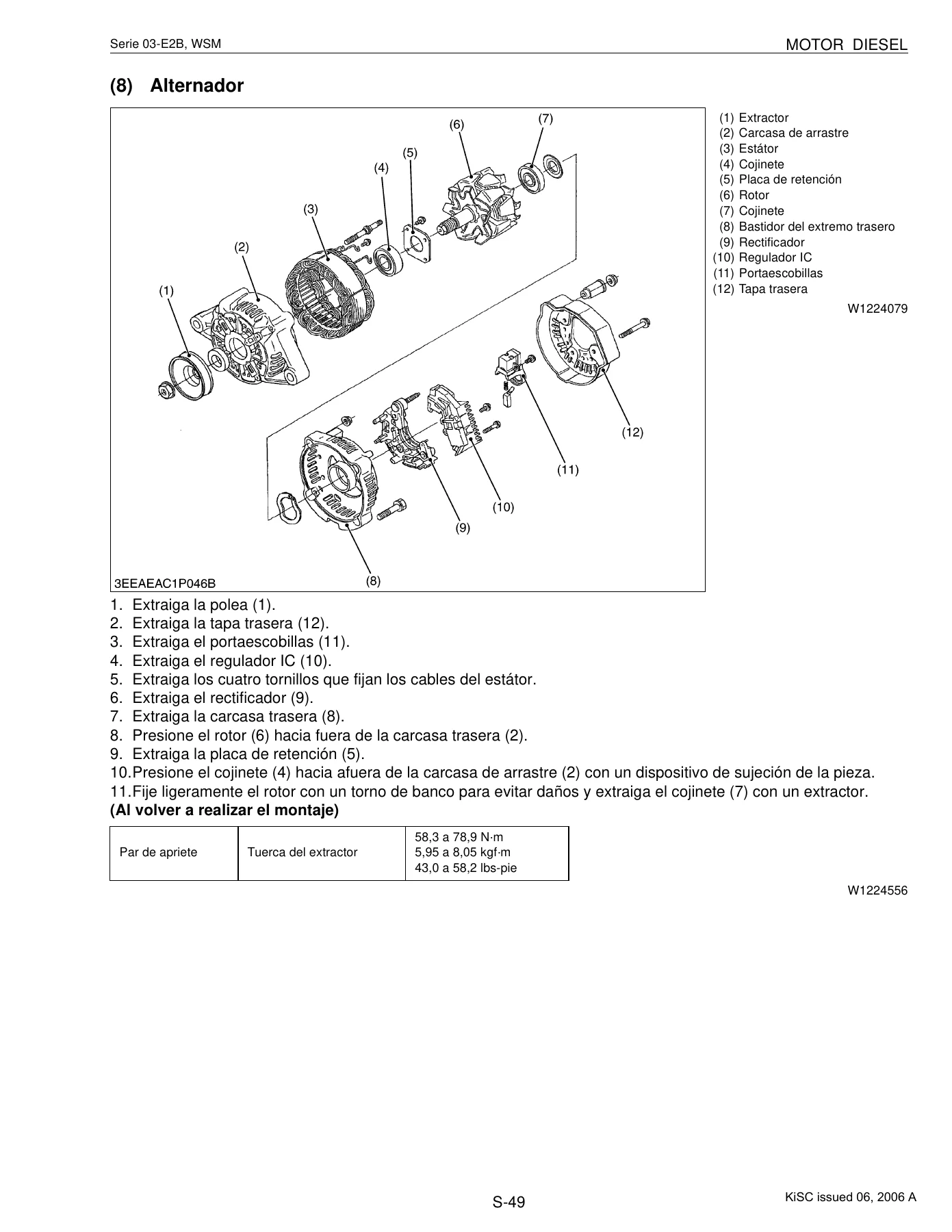 Manual de Taller Motores Diésel Kubota Serie 03-E2B - D1403 D1503 D1703 V1903 V2003 V2203 F2803 - PDF en Español - Image 3