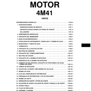 Manual de Taller del Motor Mitsubishi 4M41 – Sección 11B – PDF