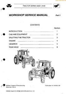 Massey Ferguson 3000 & 3100 Series Tractor Workshop Service Manual - Complete PDF Guide