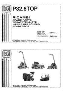 Merlo P32.6TOP Spare Parts Catalogue - Multilingual PDF