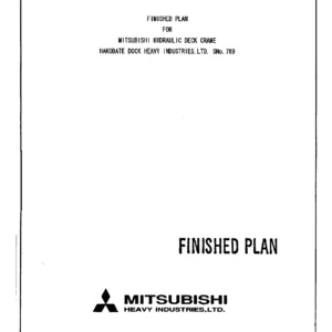 Mitsubishi 30t x 24m (R) Hydraulic Deck Crane Instruction Manual & Finished Plan