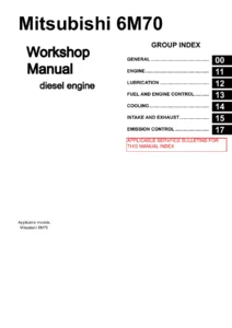 Mitsubishi 6M70 Diesel Engine Workshop Manual PDF - 6M70T2 6M70T4 Common Rail Repair
