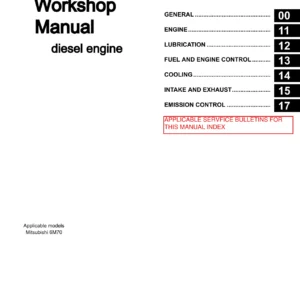 Mitsubishi 6M70 Diesel Engine Workshop Manual PDF - 6M70T2 6M70T4 Common Rail Repair
