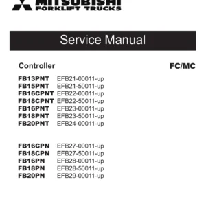 Mitsubishi FB13-20PN PNT Controller Service Manual - FC/MC Electric Forklift Repair Guide 99759-5M300