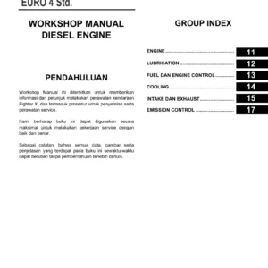 Mitsubishi Fuso Fighter X Euro IV 6M60 Diesel Engine Workshop Manual - PWTE-TA 0222