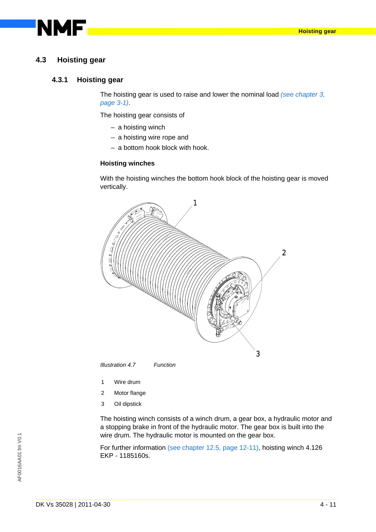 NMF DK Vs 35028 Board Crane Instruction Manual - Job 83085 - 35t Capacity - Image 3