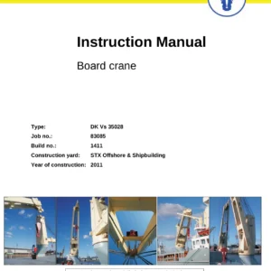 NMF DK Vs 35028 Board Crane Instruction Manual - Job 83085 - 35t Capacity