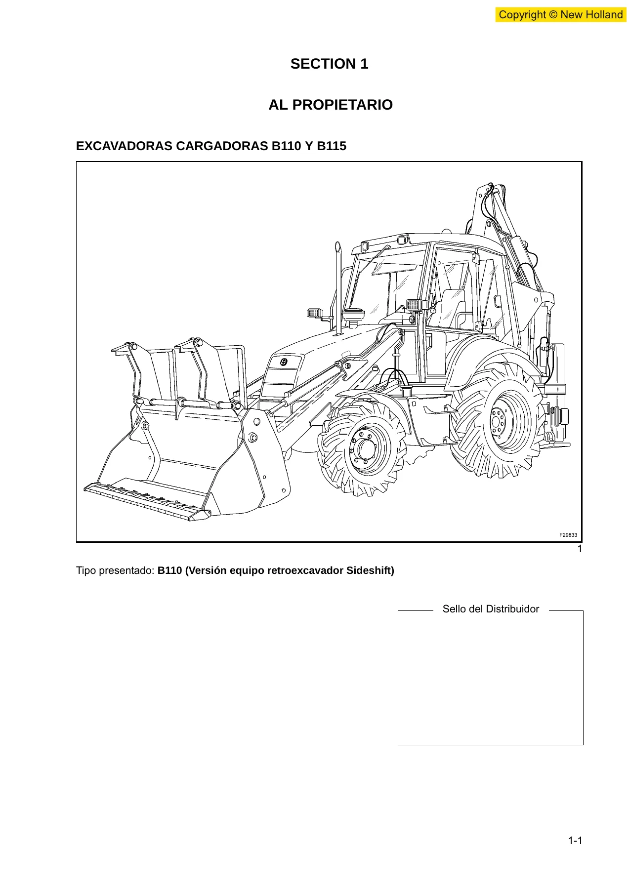 New Holland B110 B115 Tier3 – Manual Empleo y Cuidado (Uso y Mantenimiento) 87534368 PDF Español - Image 2