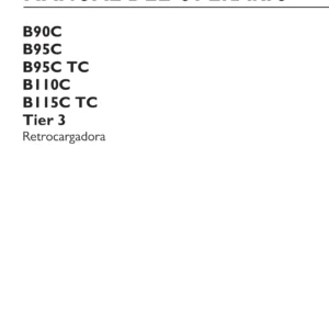 New Holland B90C B95C B95C TC B110C B115C TC Manual del Operario - Retrocargadora Tier 3 - PDF 51699061