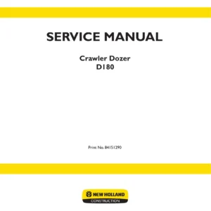 New Holland D180 Tier 3 Crawler Dozer Service Manual - Workshop Repair PDF