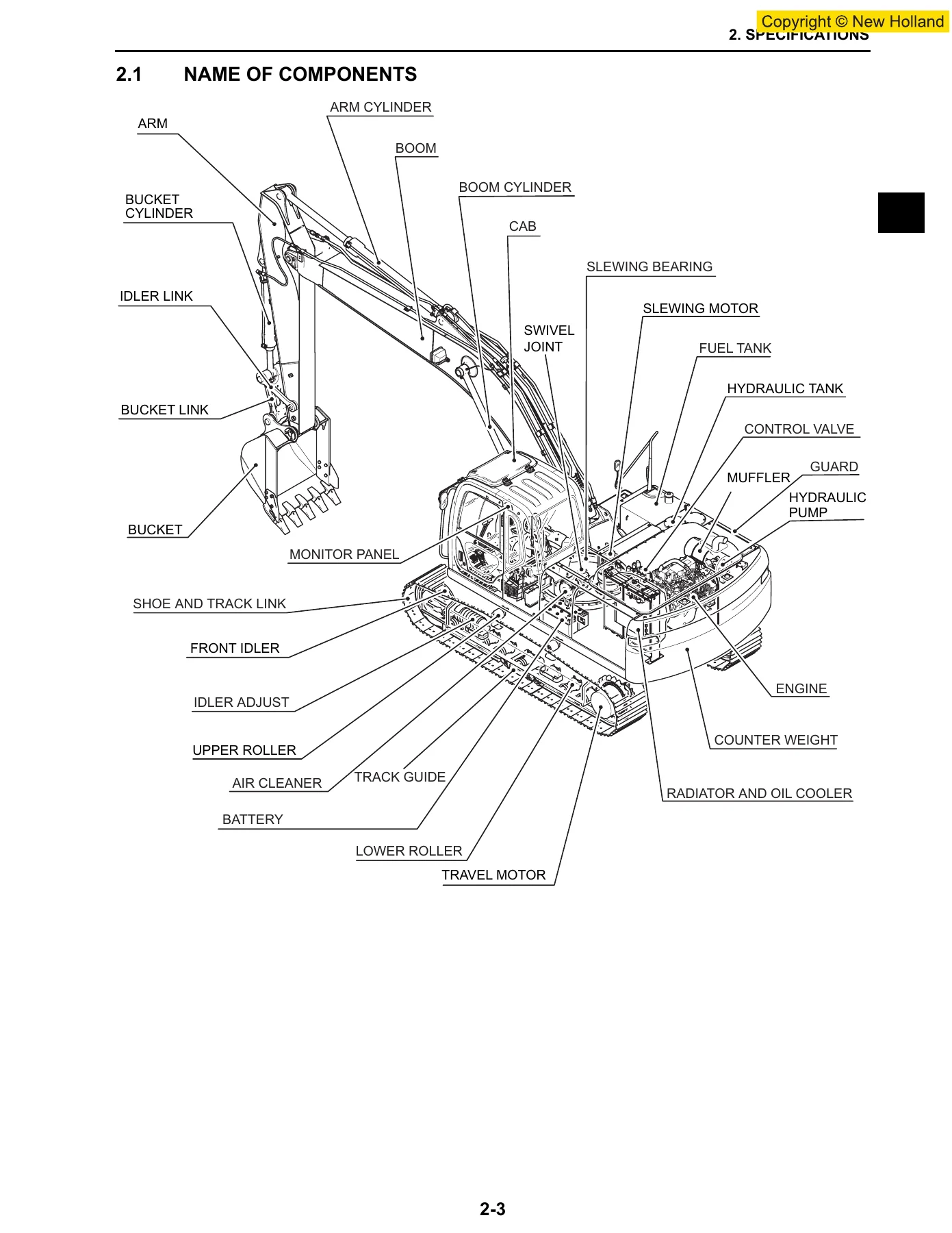 New Holland E215B Version C Crawler Excavator Service Repair Manual - Tier III - PDF Download - Image 2
