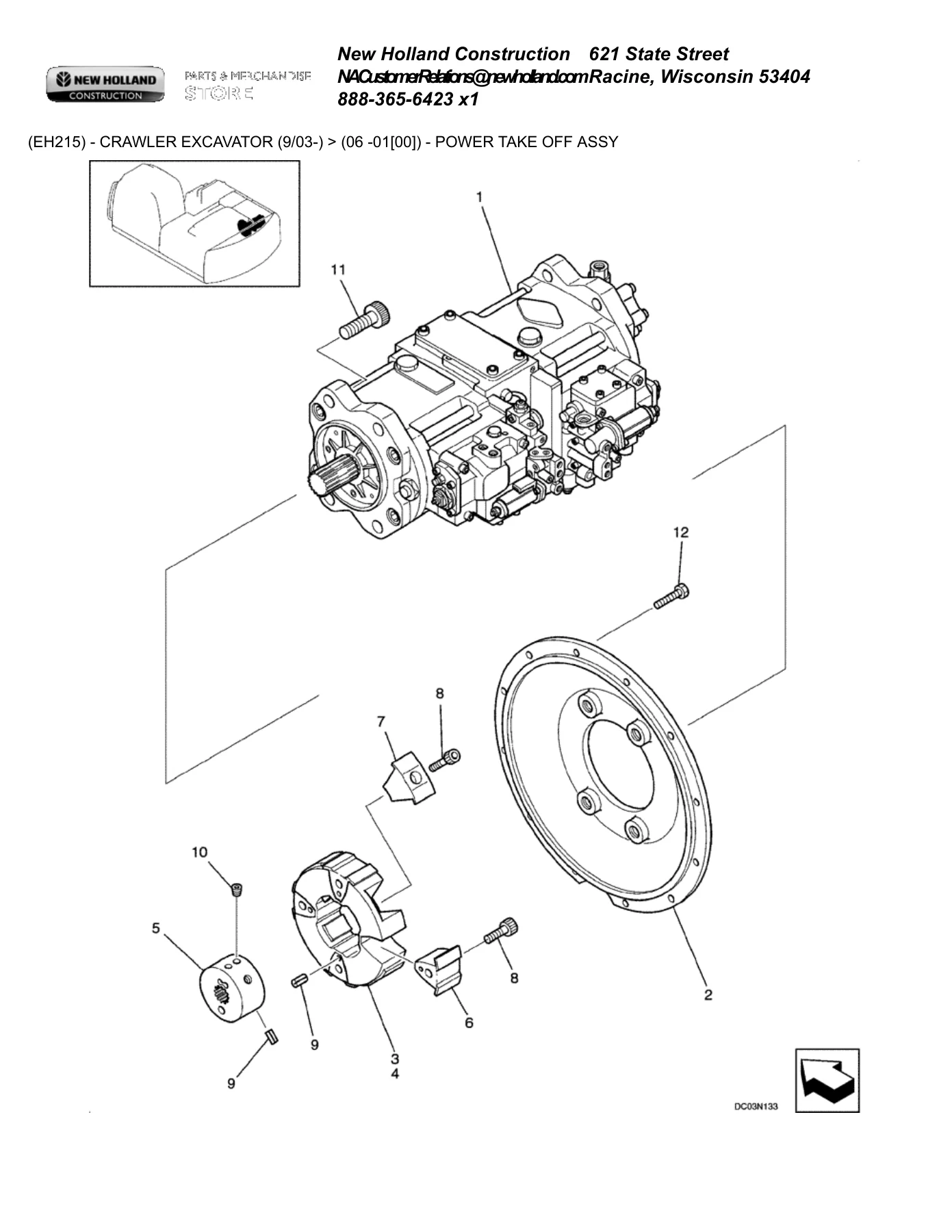 New Holland EH215 Crawler Excavator Parts Catalog PDF - 9/03 & Up Complete Illustrated Guide - Image 3