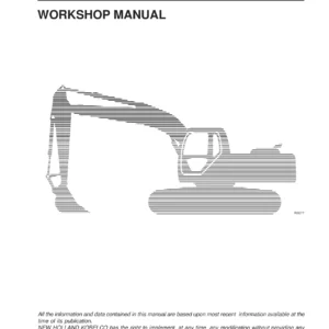 New Holland Kobelco E385 Excavator Workshop Manual PDF - Complete Service, Repair & Troubleshooting Guide 60413467