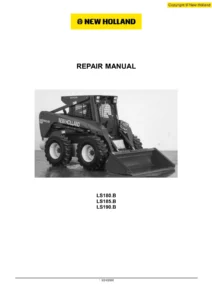 New Holland LS180.B LS185.B LS190.B Skid Steer Workshop Repair Manual - PDF