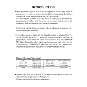Nichiyu FB 75 Series CAN-BUS Forklift Workshop Manual - FB10P to FB30P Service & Repair Guide