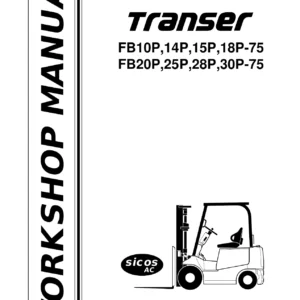 Nichiyu FB10P-75 to FB30P-75 Electric Forklift Workshop Manual - FB10 FB14 FB15 FB18 FB20 FB25 FB28 FB30P Repair Guide PDF
