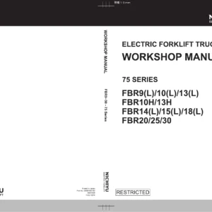 Nichiyu FBR 75 Series Forklift Workshop Manual 2016 - FBR9/10/13/14/15/18/20/25/30 Repair & Service PDF