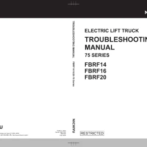 Nichiyu FBRF14 FBRF16 FBRF20 75 Series Electric Lift Truck Troubleshooting Manual - PDF