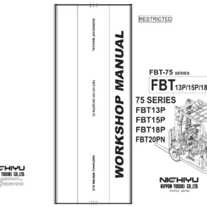 Nichiyu FBT13P FBT15P FBT18P FBT20PN-75 Series Electric Forklift Workshop Manual - PDF Download