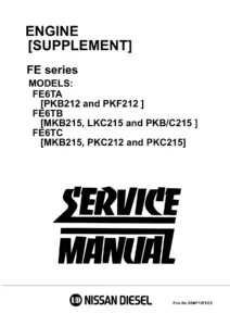 Nissan Diesel FE6TA FE6TB FE6TC Engine Service Manual Supplement SSM713FEE5
