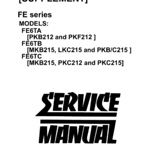 Nissan Diesel FE6TA FE6TB FE6TC Engine Service Manual Supplement SSM713FEE5