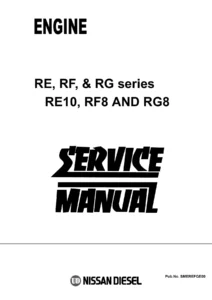 Nissan Diesel RE10 RF8 RG8 Engine Service Manual - SMEREFGE00 PDF Download