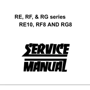 Nissan Diesel RE10 RF8 RG8 Engine Service Manual - SMEREFGE00 PDF Download