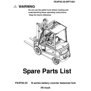 Noblelift FE4P30-35N Forklift Spare Parts List BPT-001 PDF - Parts Catalog