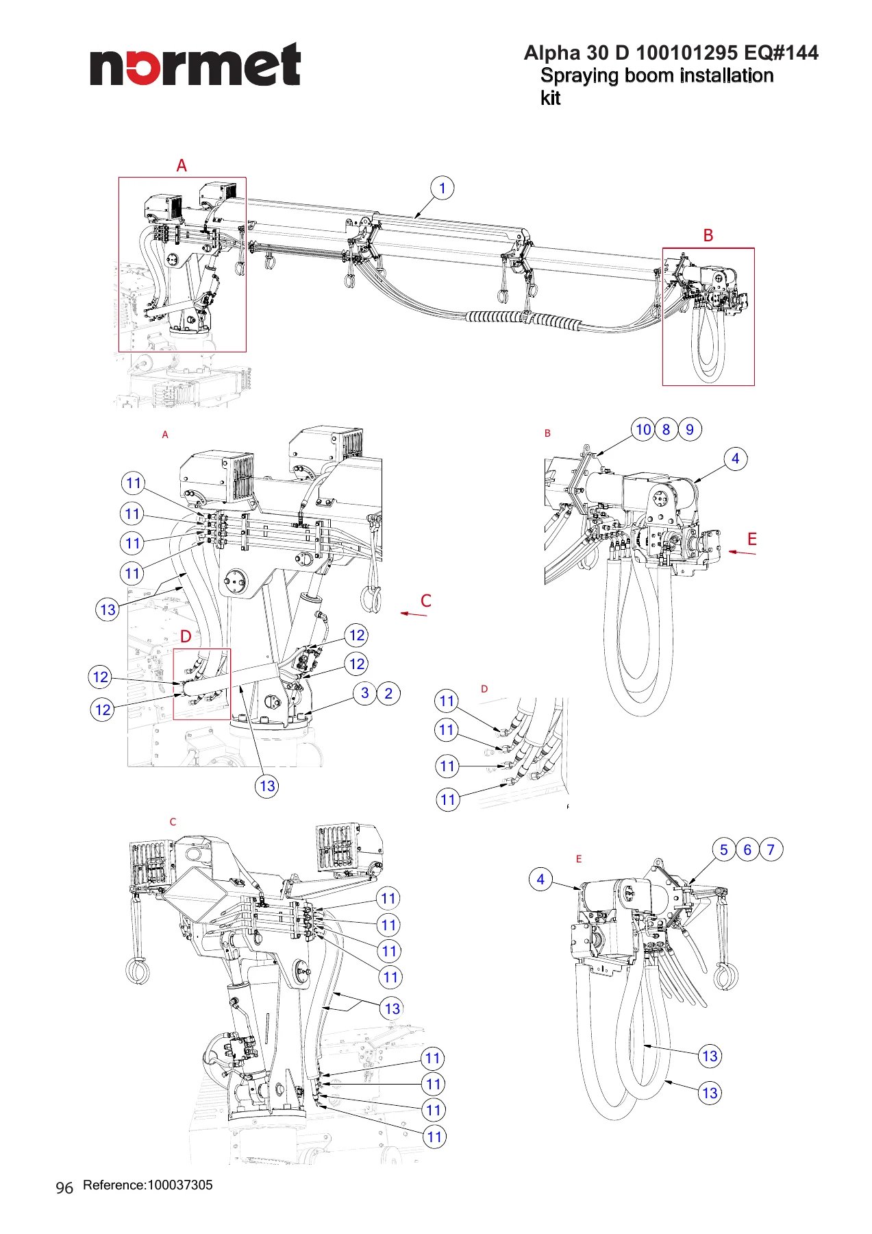 Normet Alpha 30 D Spare Parts Manual 100101295 EQ#144 - Complete Parts Catalog PDF - Image 2