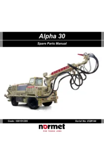 Normet Alpha 30 D Spare Parts Manual 100101295 EQ#144 - Complete Parts Catalog PDF