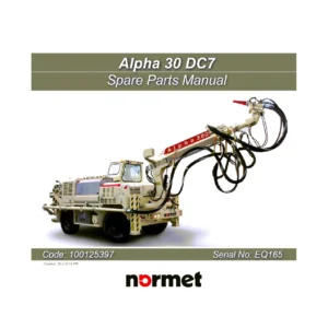Normet Alpha 30 DC7 Spare Parts Manual 100125397 EQ165 - PDF Download