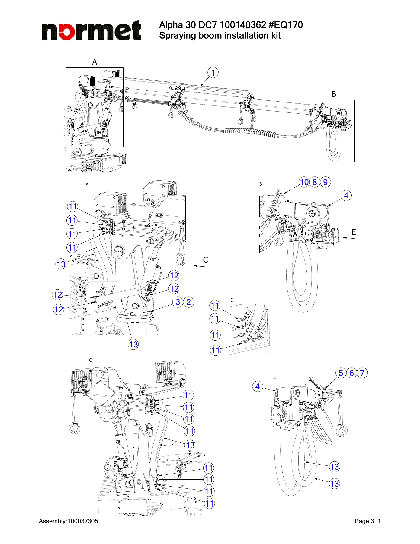 Normet Alpha 30 DC7 Spare Parts Manual 100140362 EQ170 - SB307 Parts Catalog PDF - Image 2