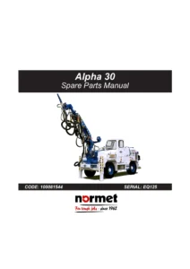 Normet Alpha 30 Spare Parts Manual 100081544 EQ125 - Concrete Sprayer Parts Catalog PDF