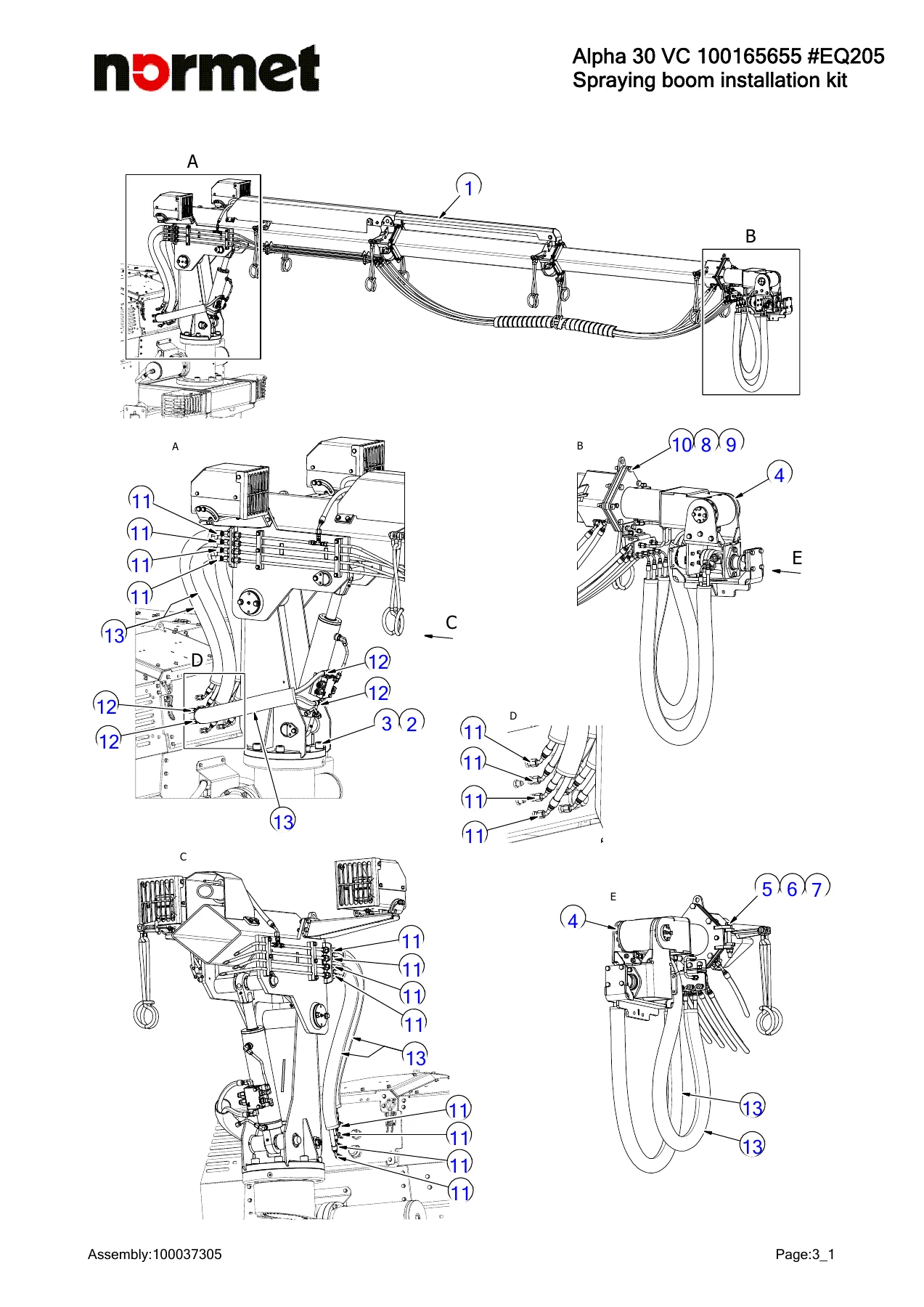 Normet Alpha 30 VC Spare Parts Manual 100165655 EQ205 Illustrated Parts Catalog PDF - Image 2
