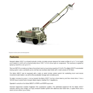 Normet Alpha 30DC7 Concrete Sprayer Operator Manual - EQ177 Full PDF