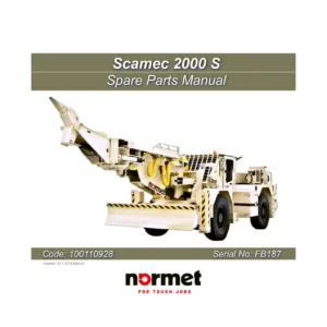 Normet Scamec 2000 S Spare Parts Manual – Deutz TCD 2012 L06 Engine & Full Machine Parts Catalogue PDF