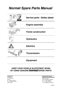 Normet Utilift MF540 Spare Parts Manual - DB157 Illustrated Parts Catalog PDF