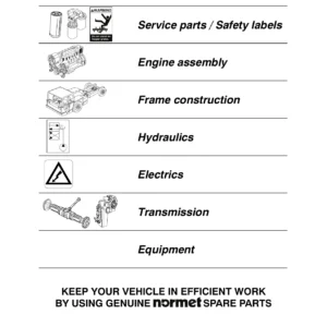 Normet Utilift MF540 Spare Parts Manual - DB157 Illustrated Parts Catalog PDF