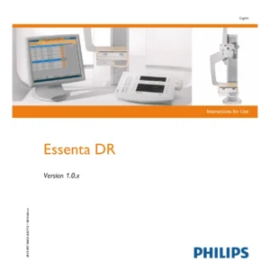 Philips Essenta DR 1.0.x Instructions for Use Manual - Eleva Workspot & Optimus 50/65/80