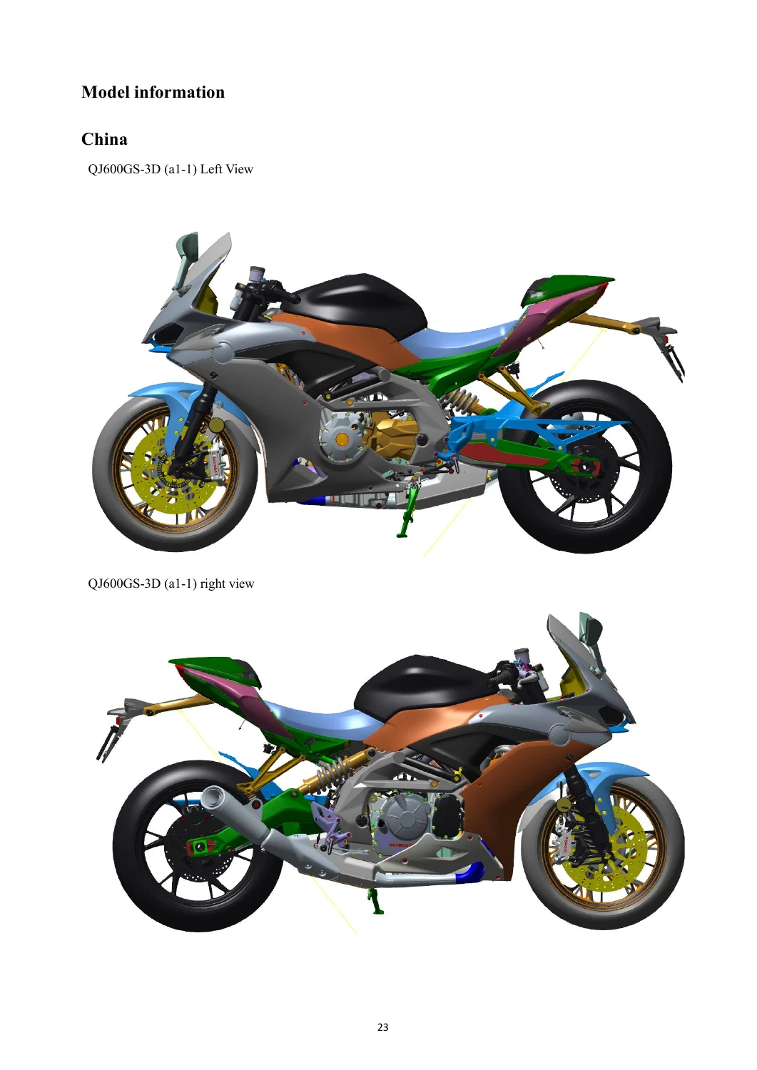 QJMOTOR SRK 600 RC QJ600GS-3D Motorcycle Maintenance Manual - PDF Download - Image 2