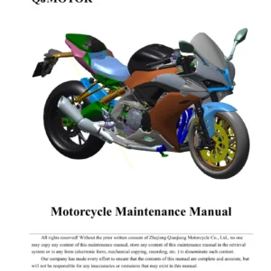 QJMOTOR SRK 600 RC QJ600GS-3D Motorcycle Maintenance Manual - PDF Download