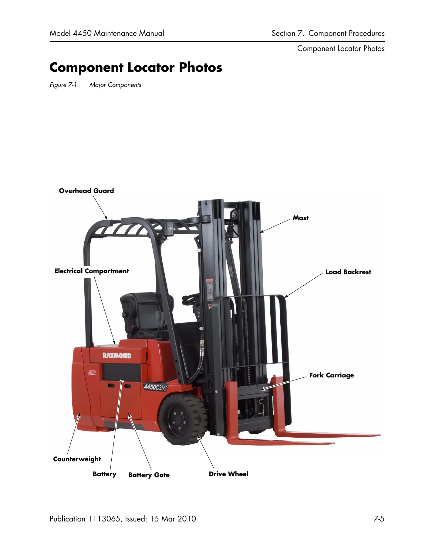 Raymond 4450 ACR Sit-Down Counterbalanced Lift Truck Maintenance Manual - C30 C35 C35S C40 (2010) - Image 2